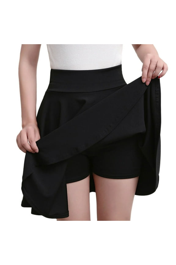 QENGING Summer Skirts for Women Flare High Waist Solid Mini Pencil Skirt Hip Slim Short Skirt Casual