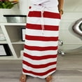 thumbnail image 1 of QENGING Summer Skirts for Women Flare Stripe Hight Waist Maxi Long Skirt Deals, 1 of 7