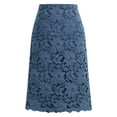 thumbnail image 1 of QENGING Summer Skirts for Women Lace Skirt A-Line Hollow Out Fitness SKirt Knee Length Plus SIze Skirt, 1 of 2