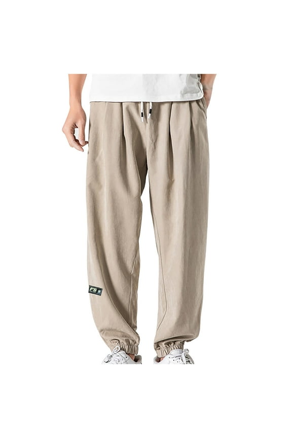 QENGING Sweat Pants for Men Casual Trousers Twill Work Wear Combat Safety Cargo Pants 7XL