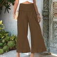 thumbnail image 1 of QENGING Women's Pants Wide Leg Casual Solid Color Trousers Straight Plus Size Trousers, 1 of 5