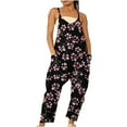 thumbnail image 1 of QENGING Womens Pants Floral Rompers Plus Size Baggy Pocket Jumpsuit Playsuit Trousers Overalls Sling Jumpsuit Dark Gray L on Clothes, 1 of 5