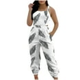 thumbnail image 1 of QENGING Womens Pants Jumpsuits Tie-dye Print Overalls with Suspenders Casual Jumpsuit Black M on Clearance, 1 of 1