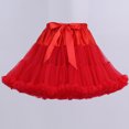 thumbnail image 1 of QENGING Womens Skirt Summer Flare Solid Color Tulle Skirt Dance Ballet Bandage Tutu Skirts Deals, 1 of 5