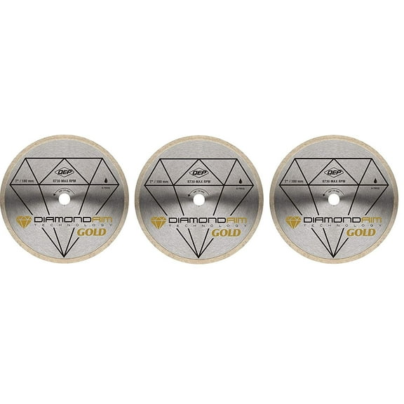 QEP 6-7003Q Continuous Rim Diamond Blade, 7-Inch Diameter, 5/8-Inch Arbor, Wet Cutting, 8730 Maximum RPM Pack of 3