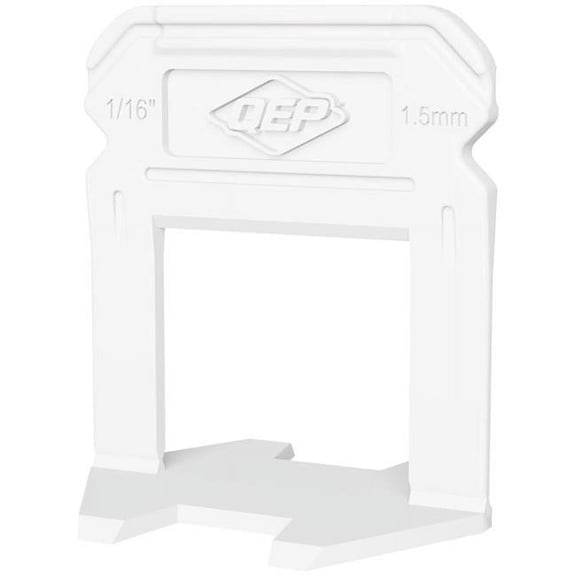QEP 2037916 1.29 x 0.06 in. Xtreme Plastic Tile Leveling Clips - White - 500 Piece