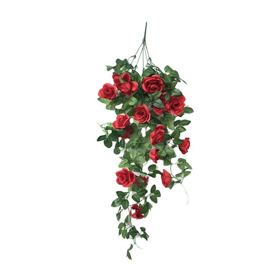 QEPWSCX Hanging 80cm “Artificial” Silk Violet Roses Home Decoration Bouquet (135 Count)