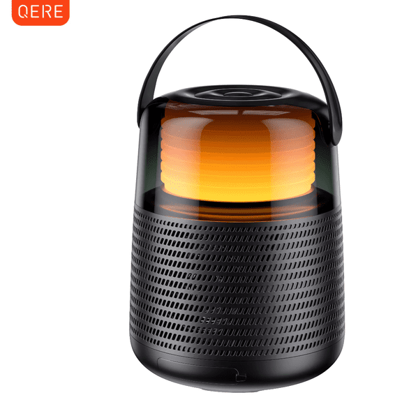 New Moon Qere HF55 LED Lighting Portable Bluetooth Speaker, Black