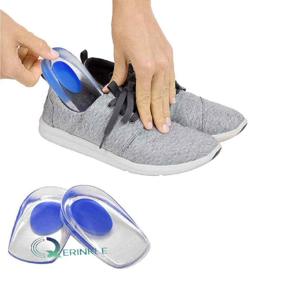 Buy QERINKLE® Gel Heel cups Silicon Heel Pad for Heel Ankle Pain, Heel Spur  Shoe Support Pad for Men and Women Shock Cushion Pad for Heels Cushion Heel(BLUE)  Online at Lowest Price