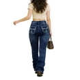 thumbnail image 1 of QERINTE Womens Plus Size boot cut Jeans High Waisted Stretchy Embroidered Jeans Curvy, 1 of 4