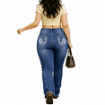 thumbnail image 1 of QERINTE Womens Plus Size bootcut Jeans High Waisted Stretchy Embroidered Jeans Curvy, 1 of 6