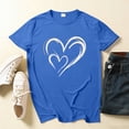 thumbnail image 1 of QETYUW Valentines Shirts for Women Valentine Love Heart Printed Tees Plus Size Casual Crew Neck Tshirts Summer Lightweight Shirt, 1 of 7