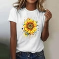 thumbnail image 1 of QETYUW Women's Floral T-Shirts Sunflower Graphic Tees Summer Short Sleeve Crew Neck Shirts Plus Size Casual Tshirt Beach Vacation Tee, 1 of 5