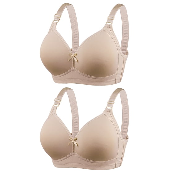 QETYUW Women's Nursing Bras No Wire Support T-shirt Bras Seamless Comfortable Bralettes Soft Everyday Full Figure Bras