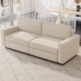 thumbnail image 1 of QEZEOM Modern Loveseat Sofa 86", Modular Couch 2 Seater Sofa for Small Apartment, Beige, 1 of 7