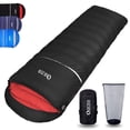 thumbnail image 1 of QEZER 10°F Ultra-Warm Lightweight Adult Sleeping Bag Compression Sack - for Winter Backpacking, Camping & Hiking, 1 of 7