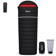 QEZER 10°F Ultra-Warm Lightweight Adult Sleeping Bag Compression Sack - for Winter Backpacking, Camping & Hiking