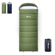 QEZER Adult Sleeping Bag for Camping, 41 70F, Lightweight & Machine Washable, 86.6"