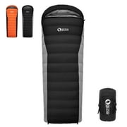 QEZER Ultralight Down Sleeping Bag Adults For 3 Seasons 40℉-53℉, Camping and Traveling