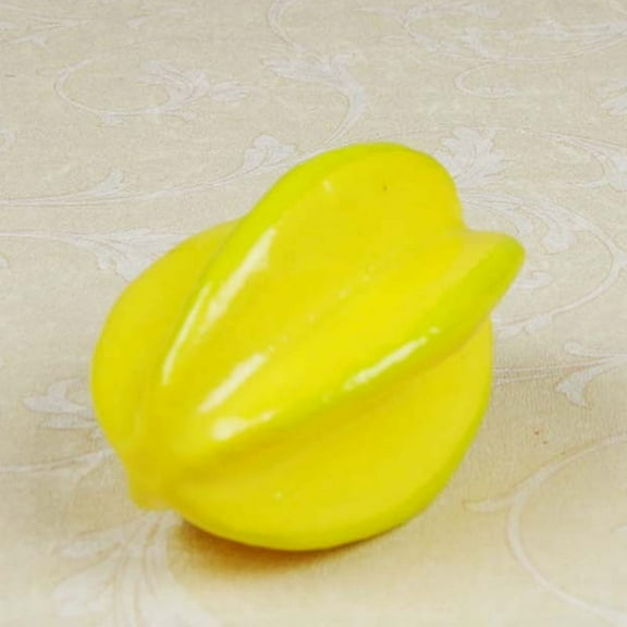 QFEI 1Pc Artificial Lifelike Fruit Plastic Fruit Photography Prop Home Kitchen Cabinet Party Ornament Star Fruit
