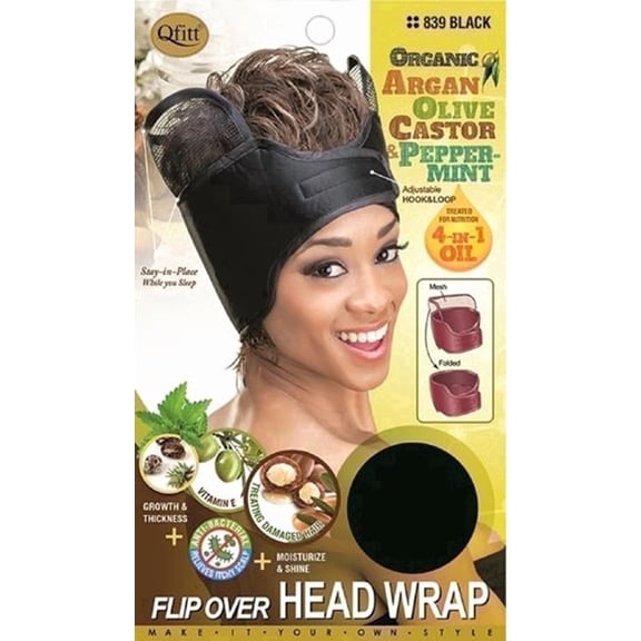 Qfitt Fabric Headbands, Black, 1 ct