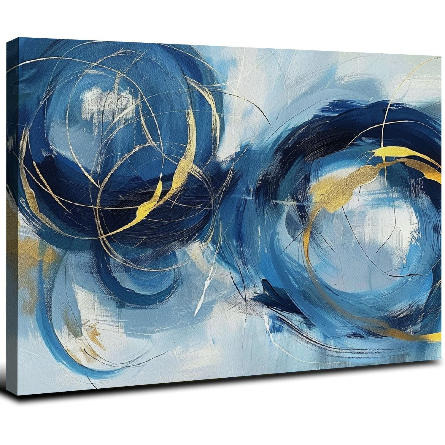 QFMY Wall Art Canvas Abstract Art Paintings Blue Fantasy Colorful ...