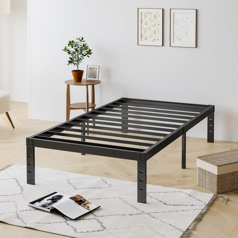 QFTIME 16 Inch Metal Platform Bed Frame Black Twin XL Walmart