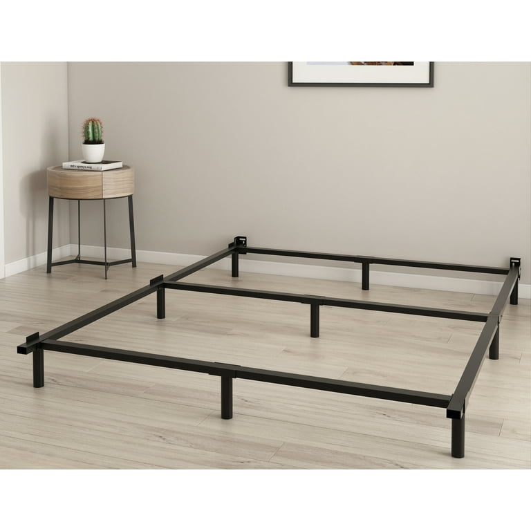 QFTIME King Metal Bed Frame with Recessed Legs 7 Inch Low Profile Bed Base Easy Assembly Mattress Foundation Headboard Compatible