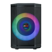 QFX 25-Watt-RMS Portable Bluetooth Rechargeable PBX-811 Party Speaker with 8-In. Woofer, Lights, TWS, USB/MicroSD/Aux/Mic Inputs, 3 Mics, Remote