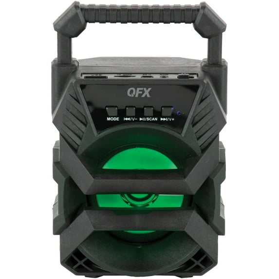 QFX BT-1 3-Inch Rechargeable Bluetooth Party Mini Speaker with Disco Light