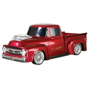 QFX BT-1956 RETRO TRUCK DUAL 2  BLUETOOTH SPEAKER WITH BASS RADIATOR AND ON-THE-GO LED LIGHTS Red