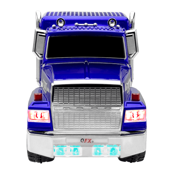 QFX BT-1985 Retro Truck Bluetooth Speaker, Rechargeable with LED Lights, TWS Stereo Pairing, FM Radio, USB/TF Playback, AUX Input, Built-in Mic, USB-C Cable Included