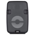 thumbnail interactive-video image 1 of QFX BT-60-CHR LED Party Lights, FM Radio, and Microphone Input Bluetooth Portable Speaker , Charcoal, 1 of 8