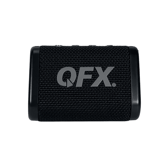 QFX Rugged Portable Waterproof Bluetooth Speaker, Fast Charging, Black