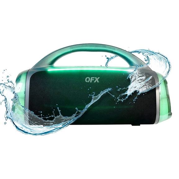 QFX BT-ZX10 Rugged Bluetooth Stereo Boombox Speaker with USB & AM/FM Unit