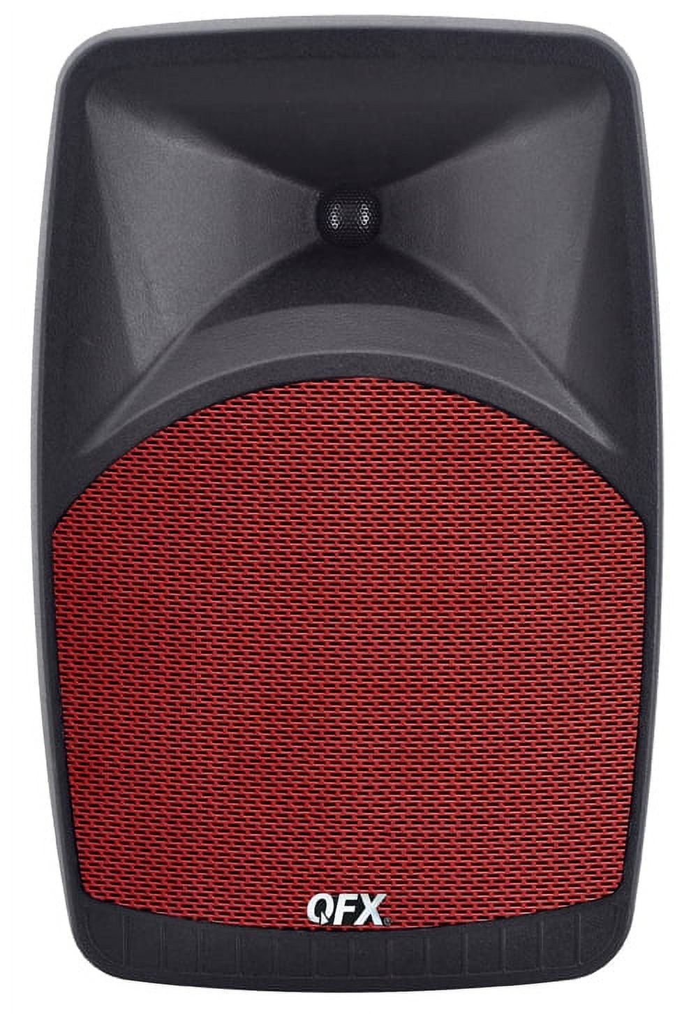 qfx pbx-38 8 battery powered bluetooth speaker_red