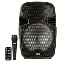 QFX WMX-8074 8" Battery Powered Portable Bluetooth Party Speaker (Bonus Mic Included)