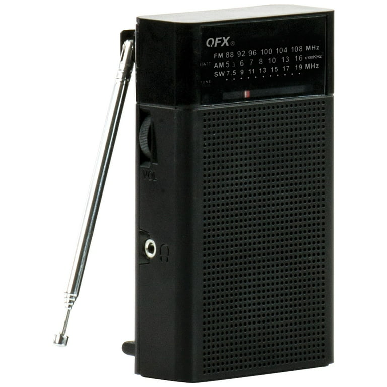 QFX 3 BAND RADIO FM, AM, Shortwave Radio with Bluetooth + Flashlight  R-333BT BL