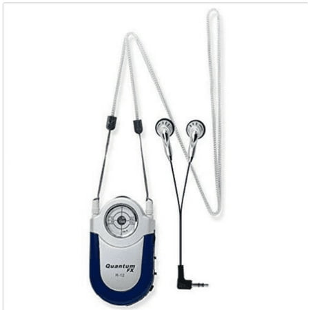 QFX R12 Blue AM FM Radio with Led Flashlight Belt
