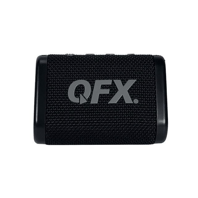 QFX Rugged Portable Waterproof Bluetooth Speaker, Fast Charging, Black