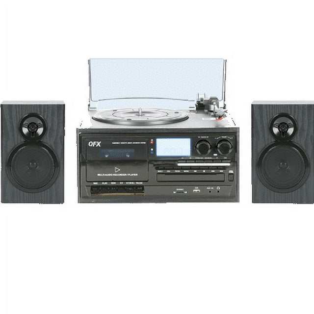 QFX TURN-250 Home Stereo w/Turntable/Cassette/CD/MP3