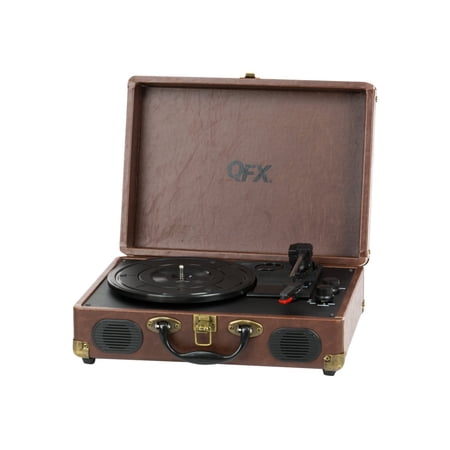QFX Retro Collection Suitcase Turntable w/ Bluetooth