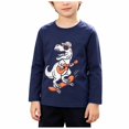 thumbnail image 1 of QGJZVUNL Boys Dinosour Printed Long Sleeve T Shirts Fall Casual Layer Tops Cartoon Round Neck Tshirts Size 6-7 Years, 1 of 5