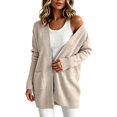 thumbnail image 1 of QGJZVUNL Long Cardigans for Women with Pockets Fall Winter Knitted Long Sleeve Sweaters Coats Size XL, 1 of 7