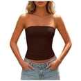 thumbnail image 1 of QGJZVUNL Sleeveless Womens Summer Tops Strapless Cropped Tube Tops Basic Backless Summer Clothes Size L, 1 of 7