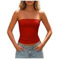 thumbnail image 1 of QGJZVUNL Sleeveless Womens Summer Tops Strapless Cropped Tube Tops Basic Backless Summer Clothes Size S, 1 of 7