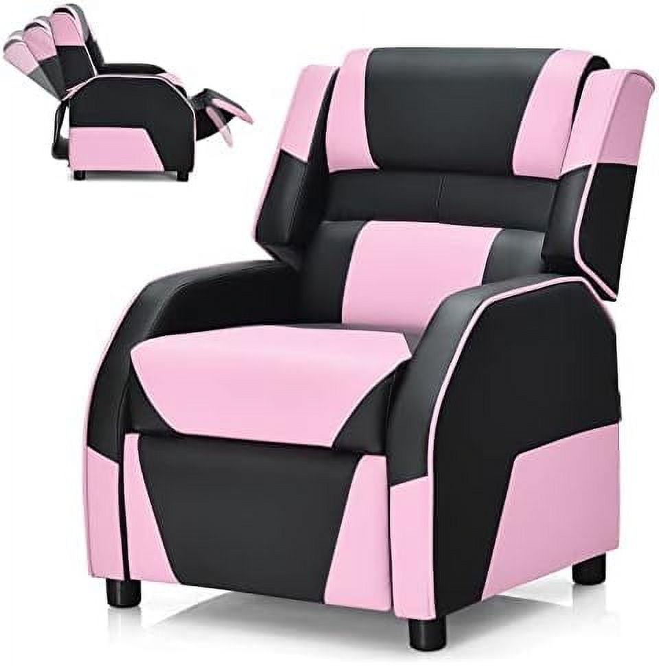 QGYEHLI Recliner Sofa Toddler Leather Recliner with Adjustable Footrest