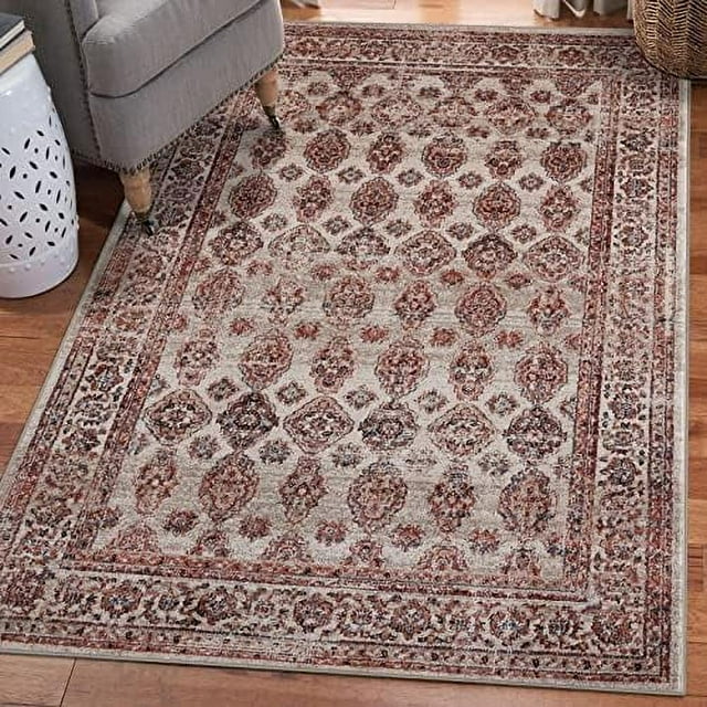 Qgyehli Waterloo Cream Oriental 8x10 Area Rug - Walmart.com