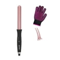 thumbnail image 1 of QHDJE adjustable temperature rotatable power cord curling wand, constant temperature hair care, professional 25mm/1inch curling iron with a pair of clip , 1 glove, 1 of 10