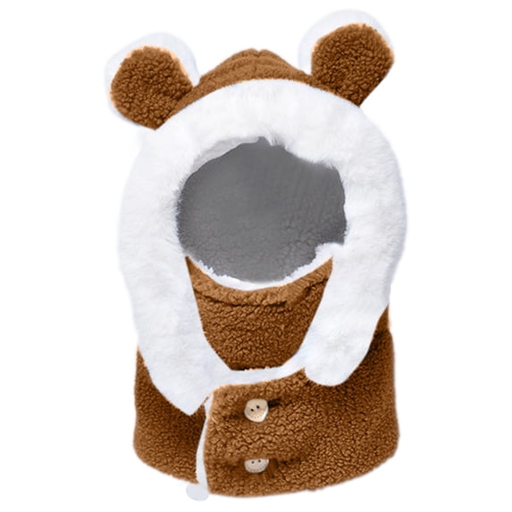 QHFBli 5-12Y Kids Earflap Beanie and Scarf Set for Girls Boys,Winter Warm Knit Ski Hat with Lined